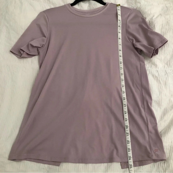 Fabletics Vivienne Cross Back Tee Short Sleeve Lilac Haze Women's XXS Pastel Gym - Picture 7 of 12